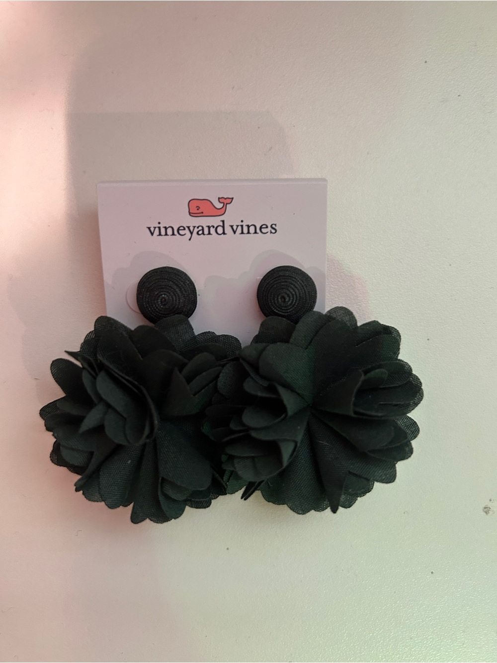 Fabric floral earrings